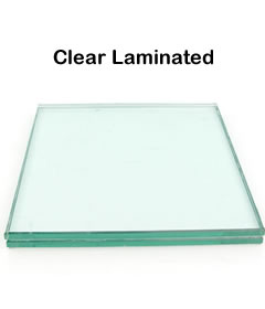 Clear laminated glass for added safety and protection in homes and offices.