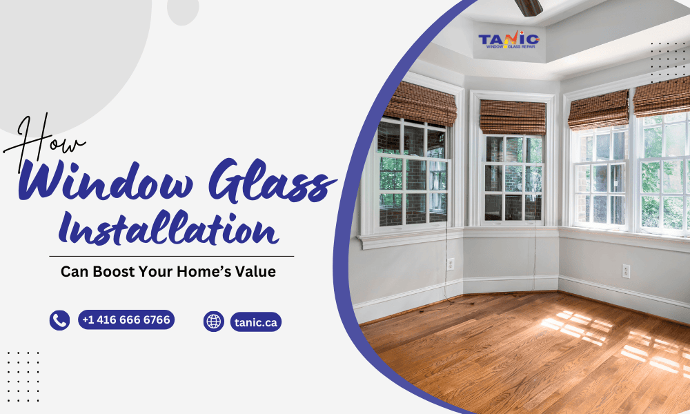 Bay window showcasing quality window glass installation and elegant crown molding.