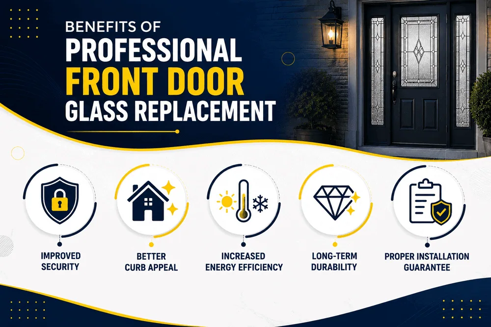 Key benefits of professional front door glass replacement services