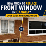Front window replacement cost guide in Canada featuring a real before and after window installation project by Tanic Glass