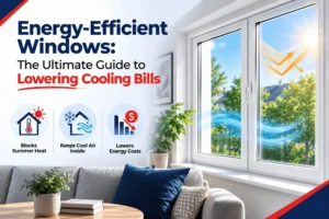 Energy-efficient windows that help lower cooling bills and keep indoor spaces cooler