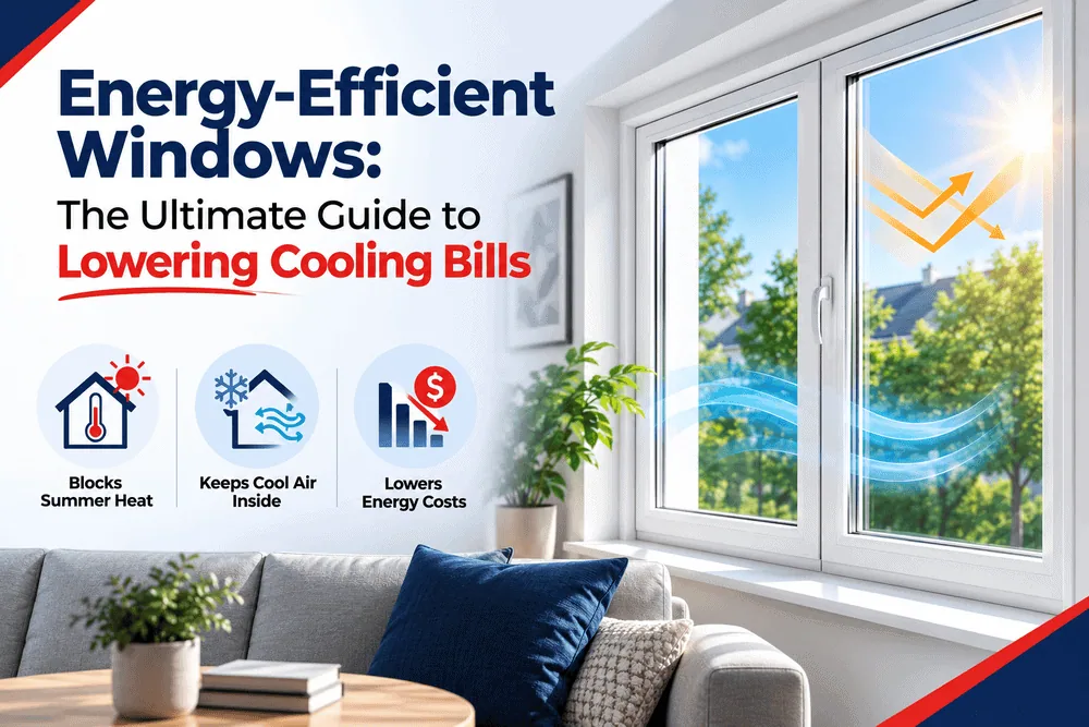 Energy-efficient windows that help lower cooling bills and keep indoor spaces cooler