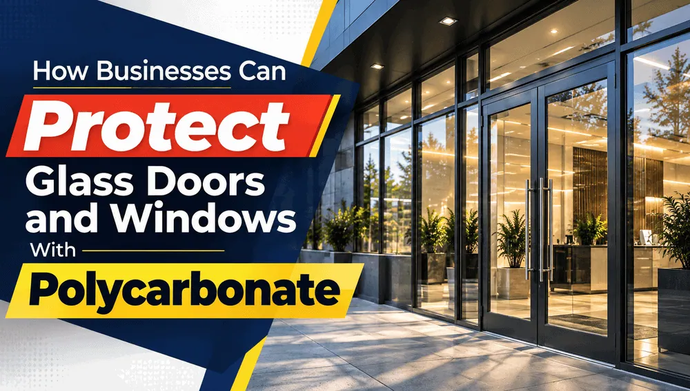 Polycarbonate protection for glass doors and windows
