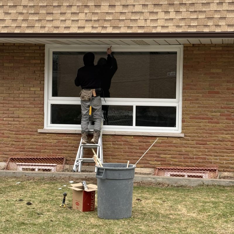New high-performance picture window installation with clean sightlines.